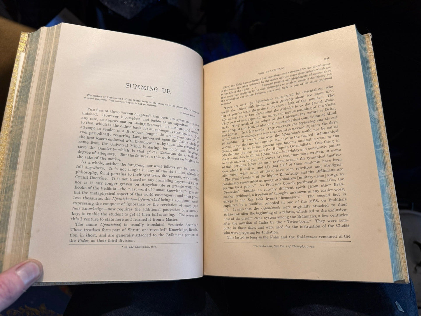 1905 Blavatsky : The Secret Doctrine : Vellum Presentation Hyderabad