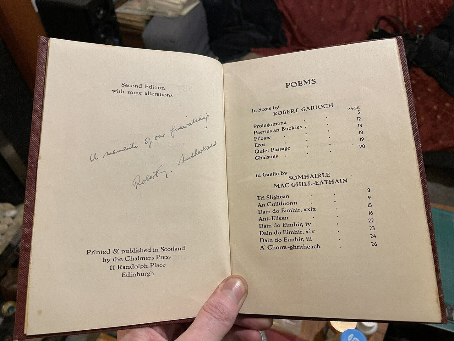 17 Poems for 6d (SIGNED + LETTER) Robert Garioch & Sorley MacLean : 1940 Scarce