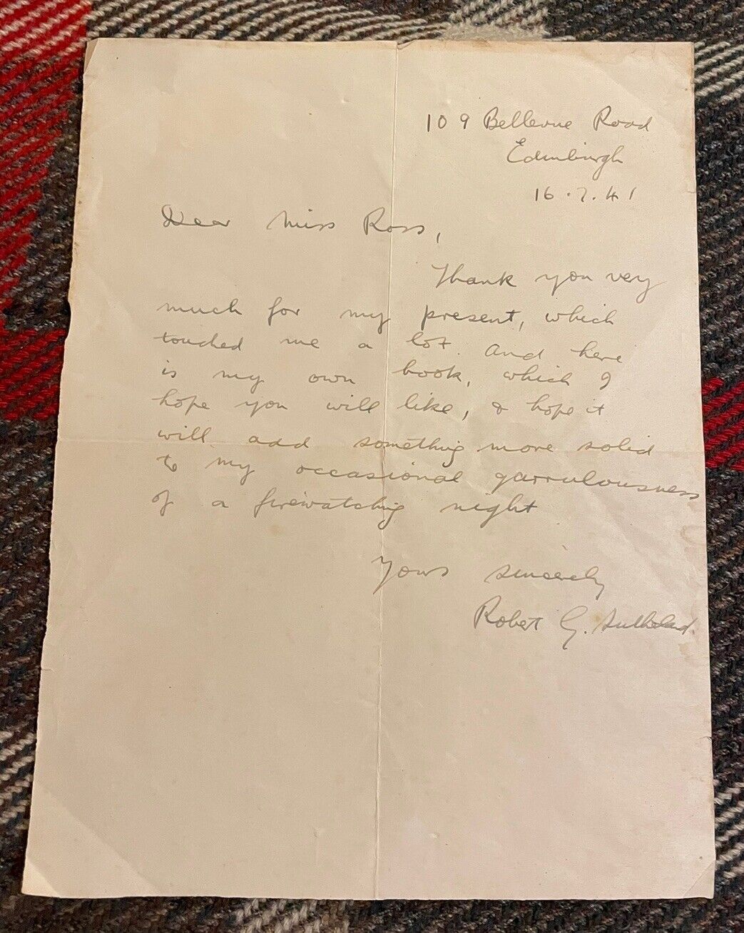 17 Poems for 6d (SIGNED + LETTER) Robert Garioch & Sorley MacLean : 1940 Scarce