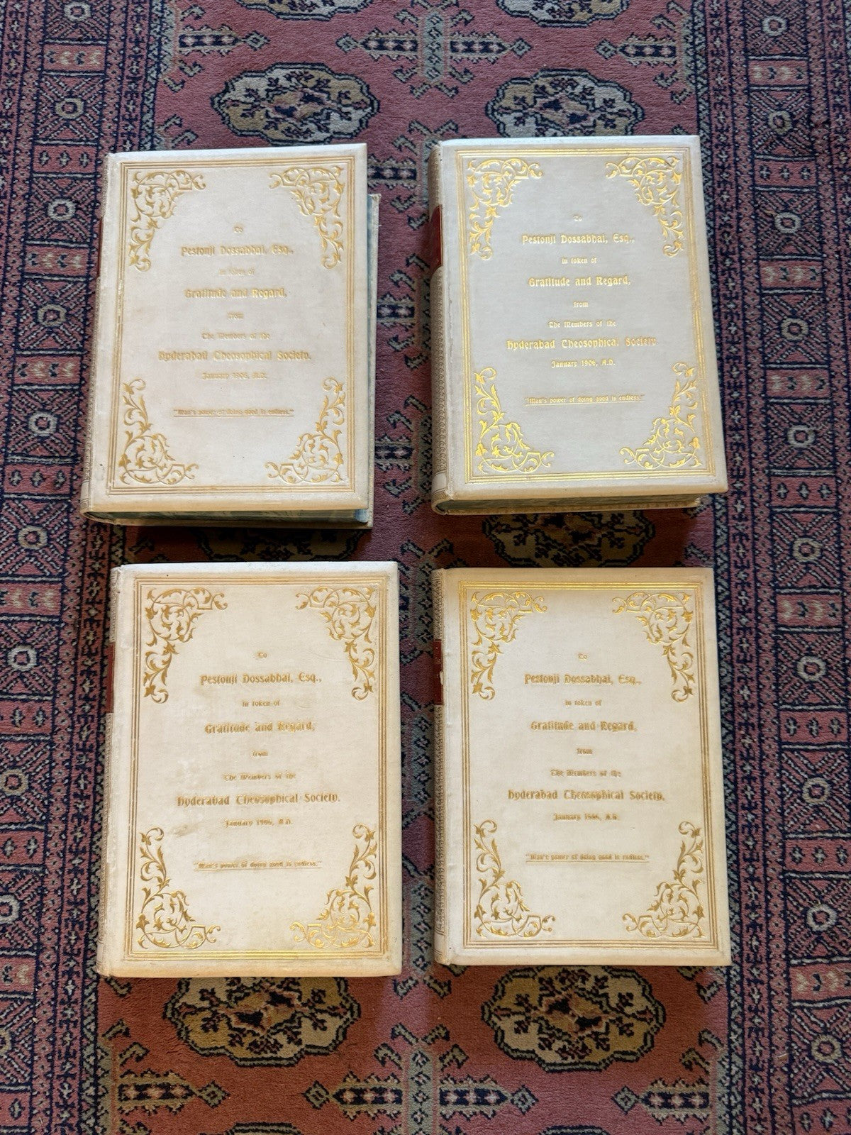 1905 Blavatsky : The Secret Doctrine : Vellum Presentation Hyderabad