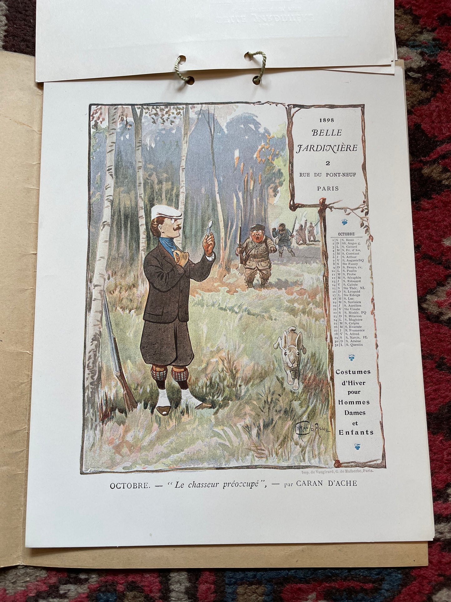 La Belle Jardiniere : French Fashion Art Nouveau Calendar for 1898