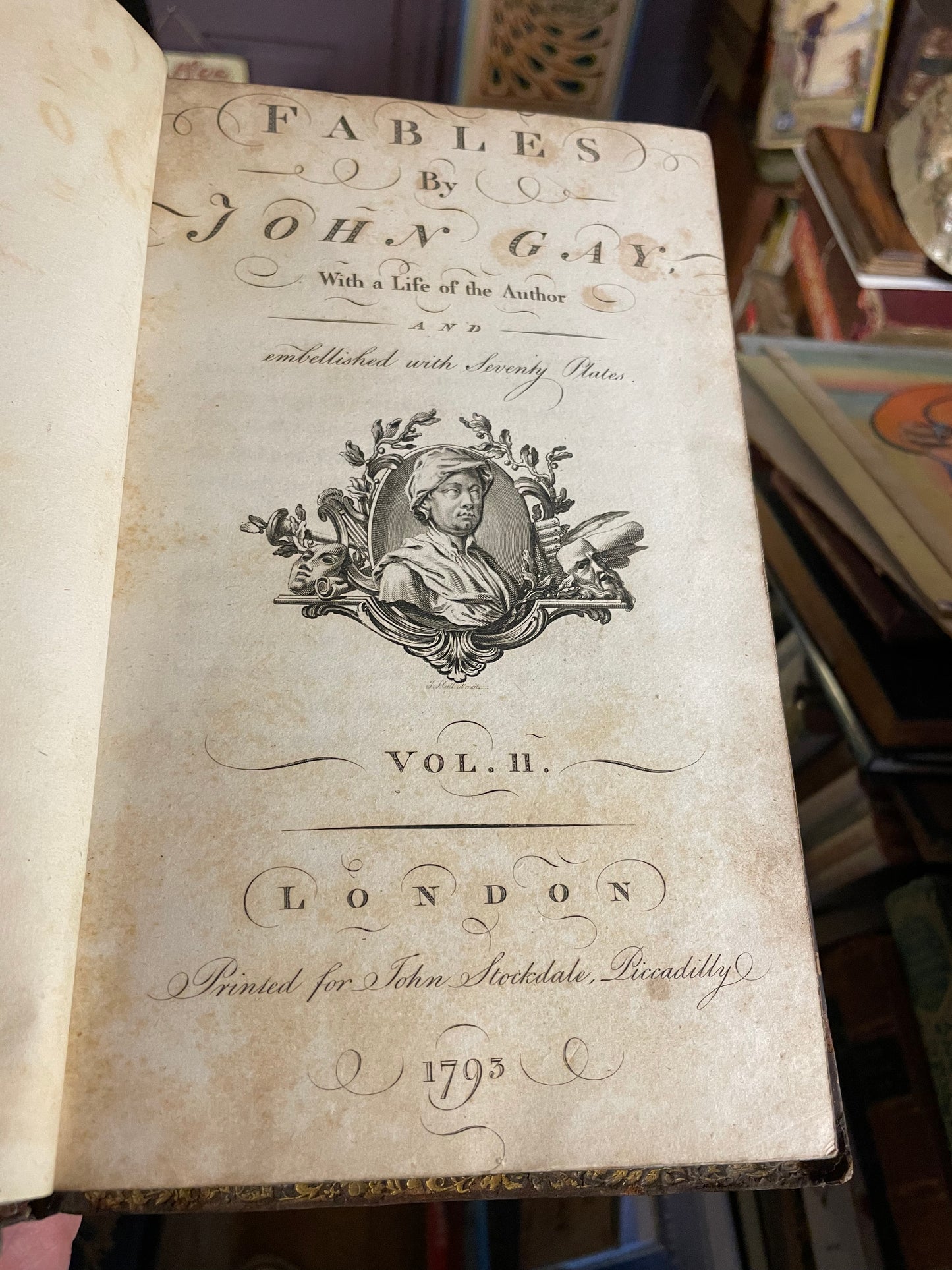 1793 Fables by John Gay : 12 William Blake Plates : 2 Volumes