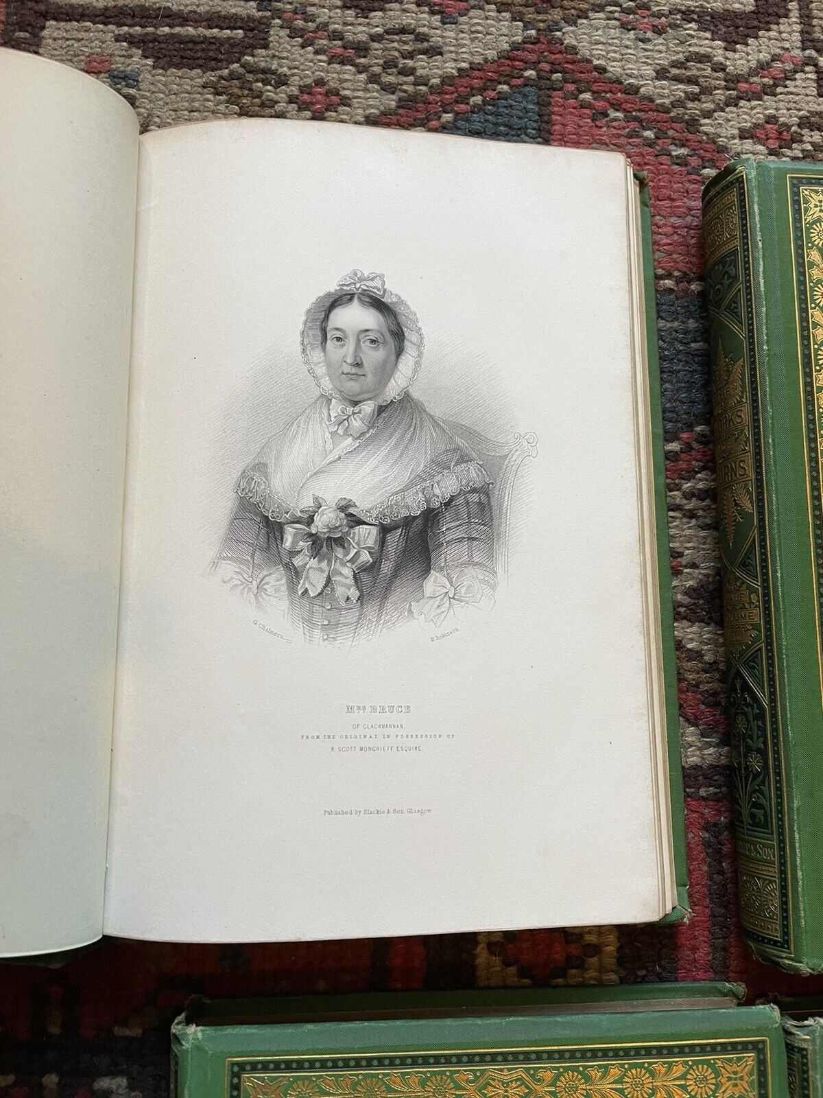 1877 The Works of Robert Burns (4 Vols) Decorative Cloth Bindings : Scots Poems