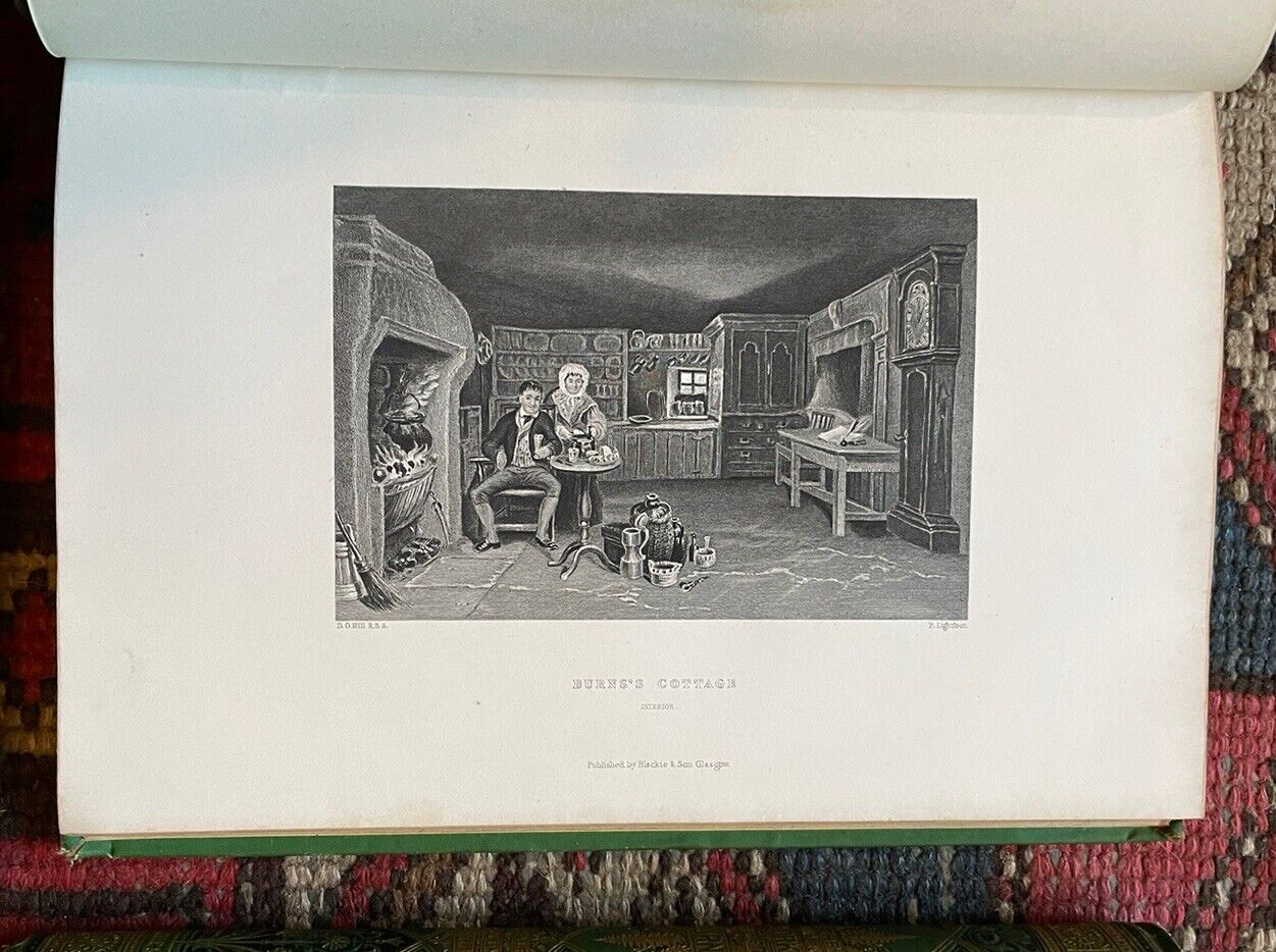 1877 The Works of Robert Burns (4 Vols) Decorative Cloth Bindings : Scots Poems