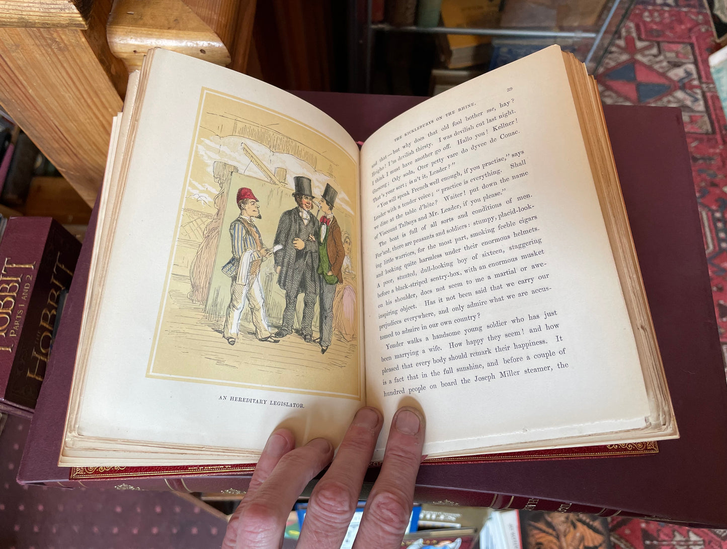 The Kicklebury's on the Rhine by Mr. M. A. Titmarsh (William Makepeace Thackeray) : Zaehnsdorf Fine Binding