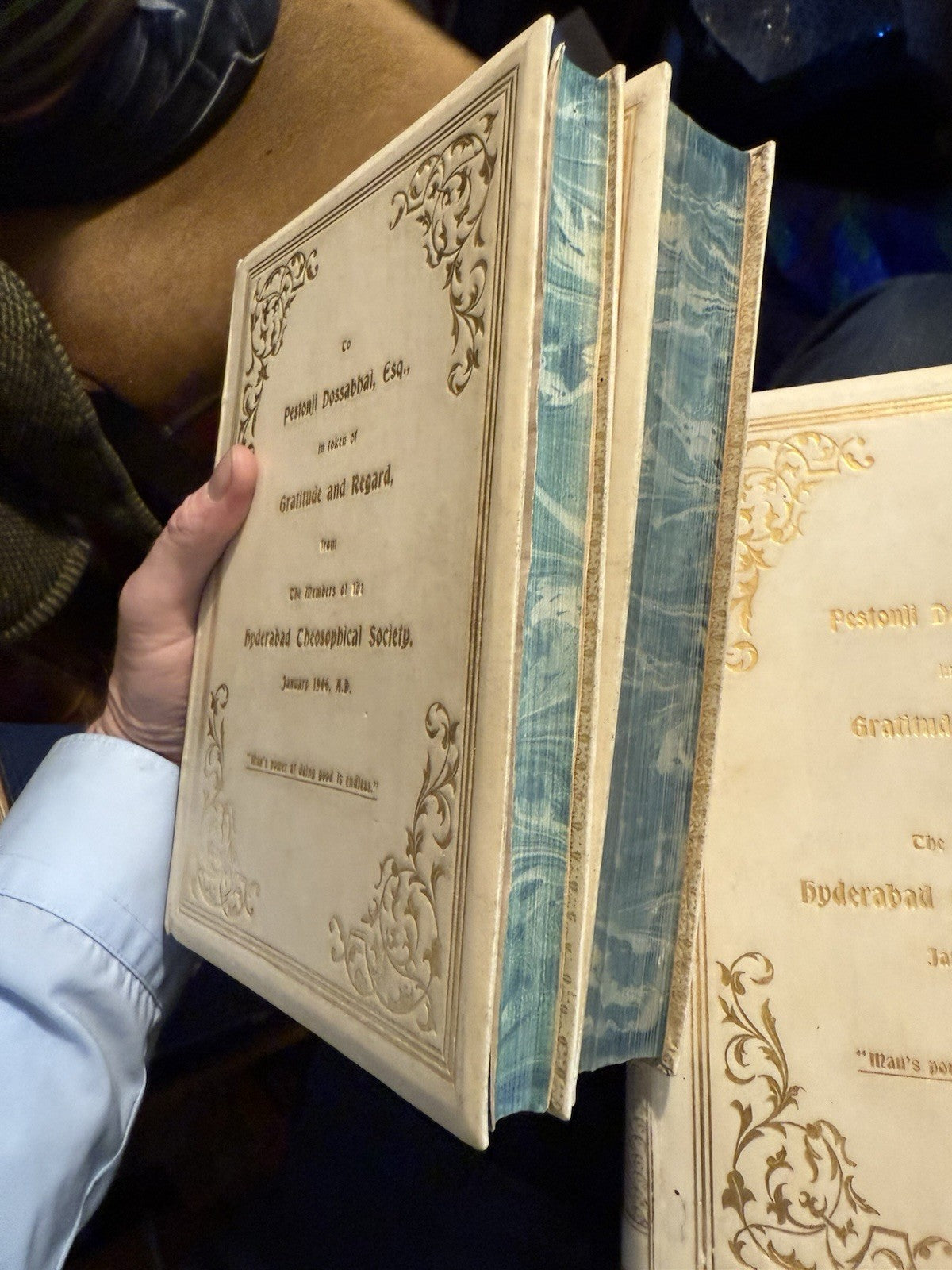 1905 Blavatsky : The Secret Doctrine : Vellum Presentation Hyderabad