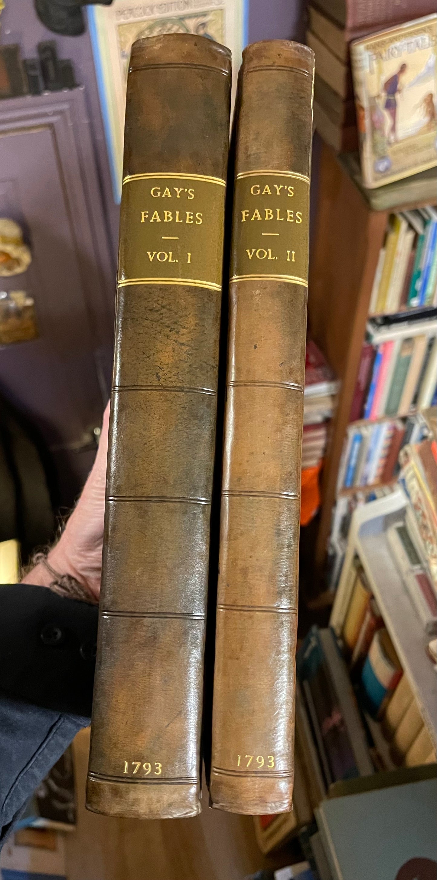 1793 Fables by John Gay : 12 William Blake Plates : 2 Volumes