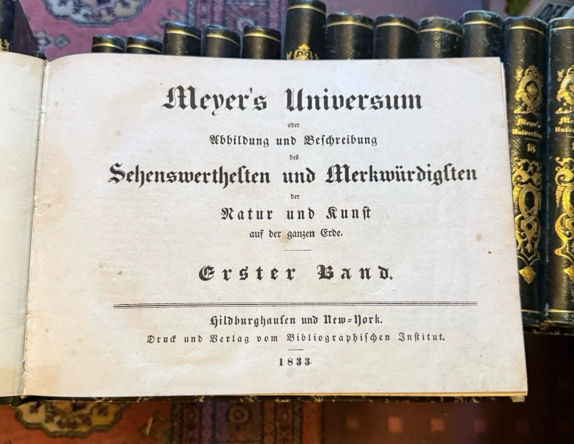 1833 Meyer's Universum (20 Volumes) 950 Steel Engravings : Exploration Geography