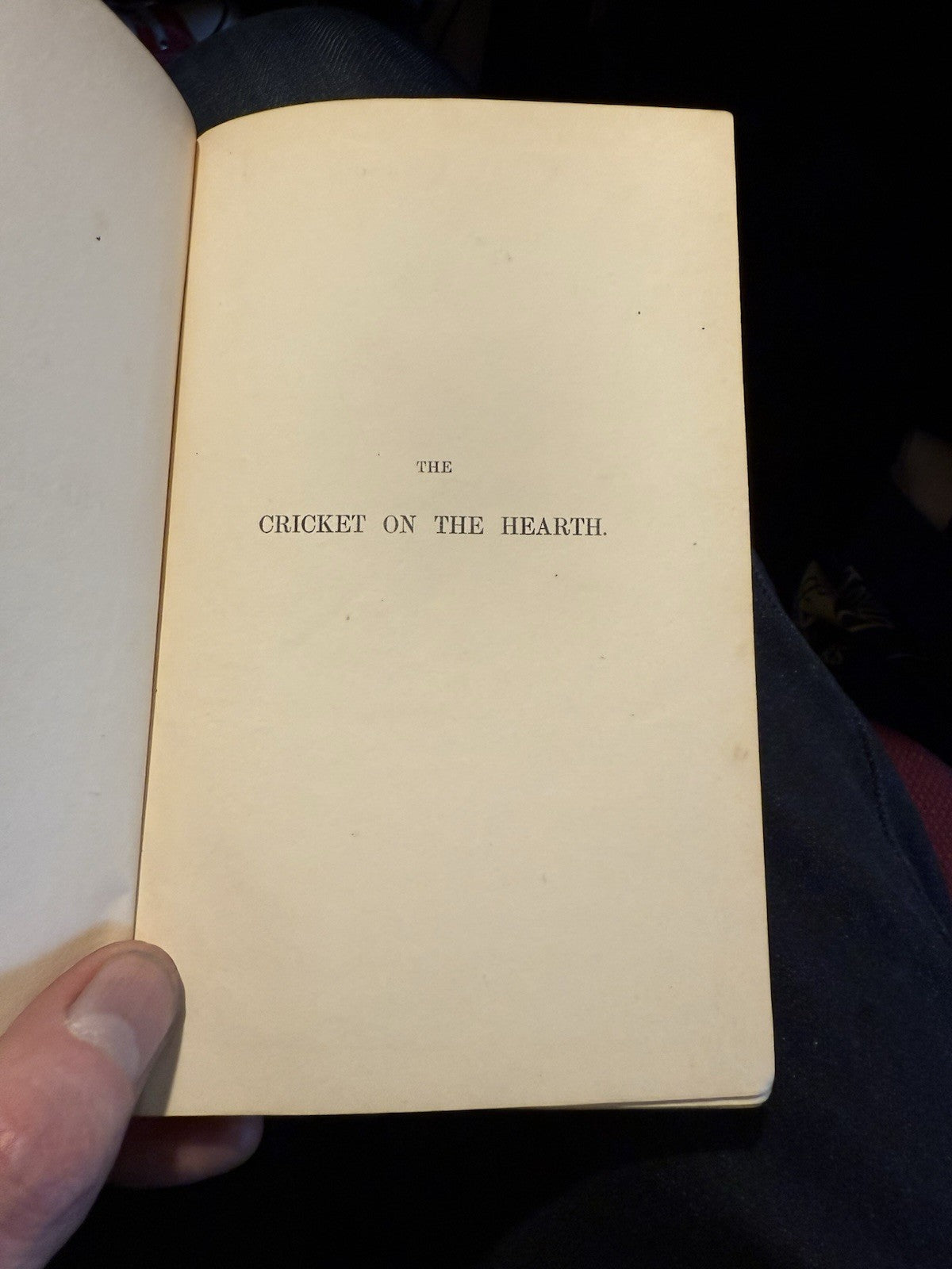 1846 Charles Dickens : The Cricket on the Hearth : 1st Ed / 2nd State
