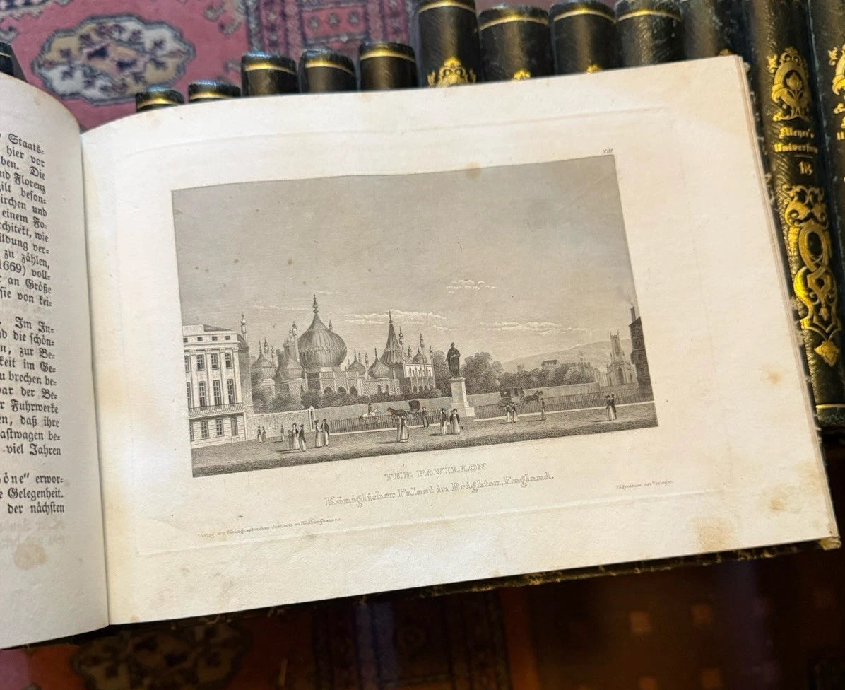 1833 Meyer's Universum (20 Volumes) 950 Steel Engravings : Exploration Geography