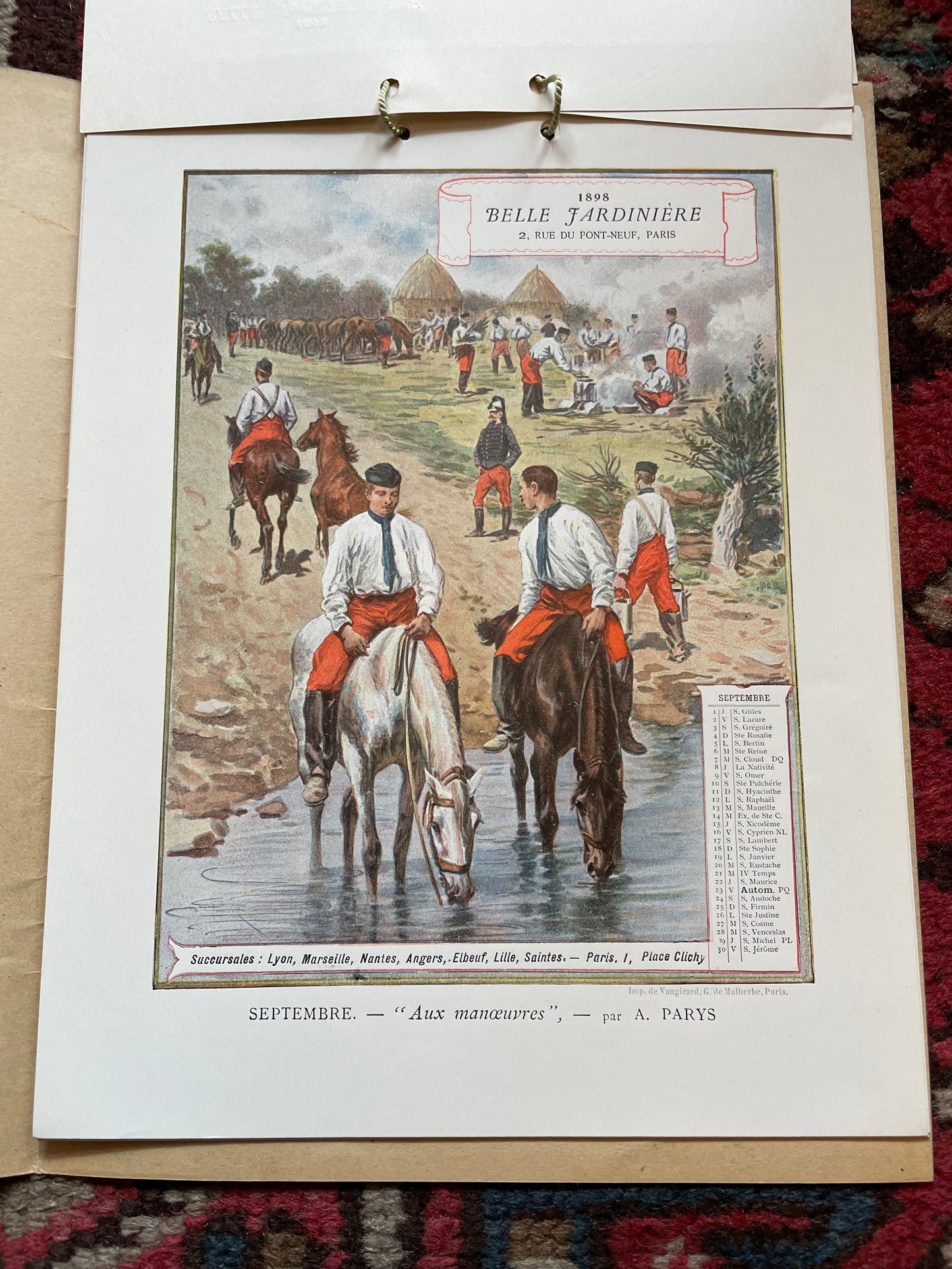 La Belle Jardiniere : French Fashion Art Nouveau Calendar for 1898