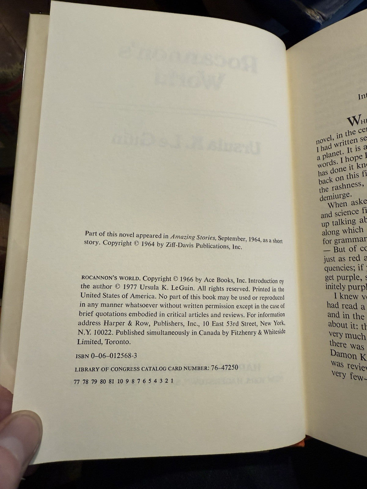 Ursula K. Le Guin (SIGNED) Rocannon's World : HB / DW : 1975