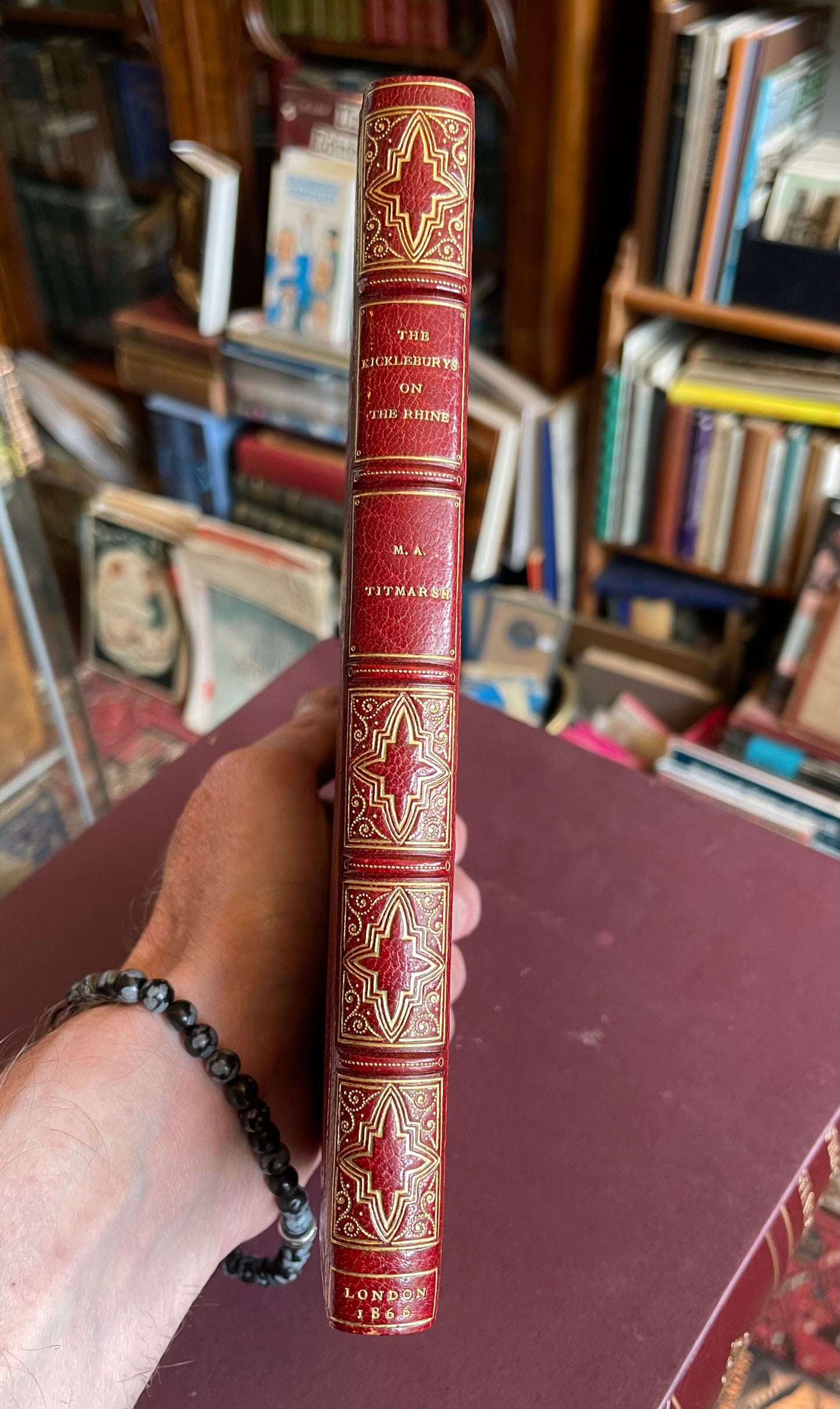 The Kicklebury's on the Rhine by Mr. M. A. Titmarsh (William Makepeace Thackeray) : Zaehnsdorf Fine Binding