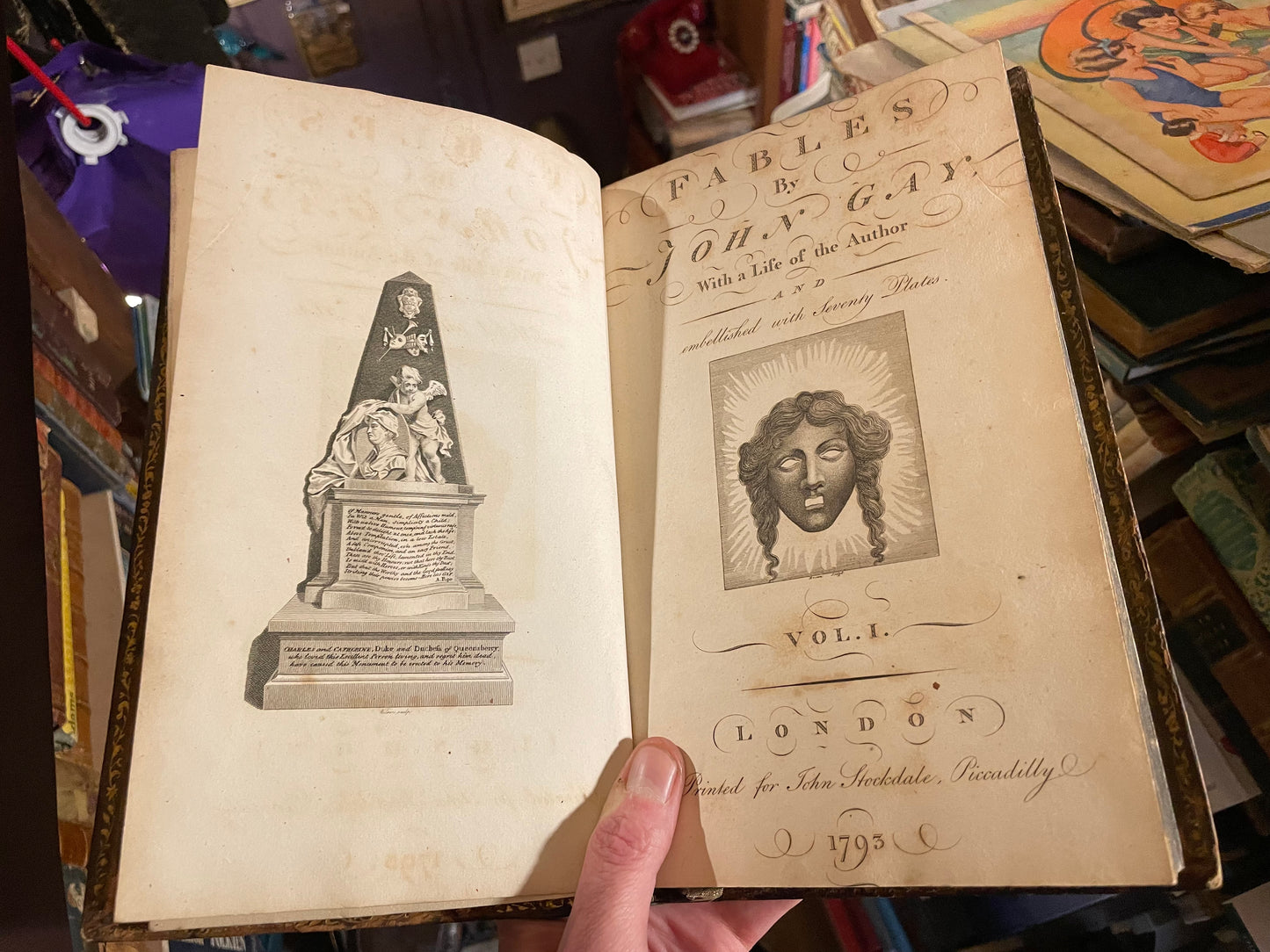 1793 Fables by John Gay : 12 William Blake Plates : 2 Volumes