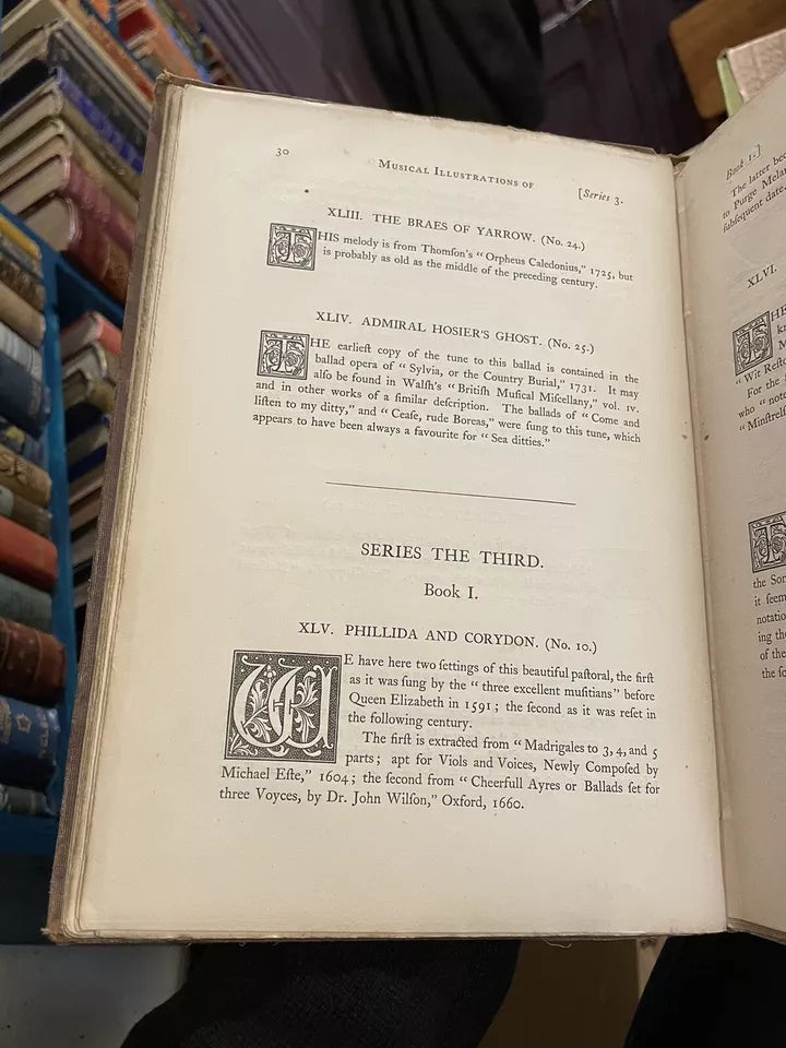 1850 Musical Illustrations of Bishop Percy's Reliques of Ancient English Poetry