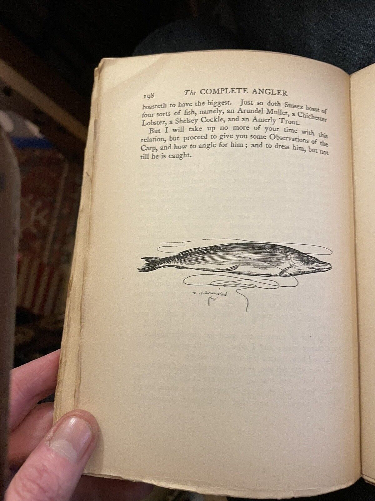 1896 The Compleat Angler : Izaak Walton : Attractive Antique Copy : Classic Fishing Title