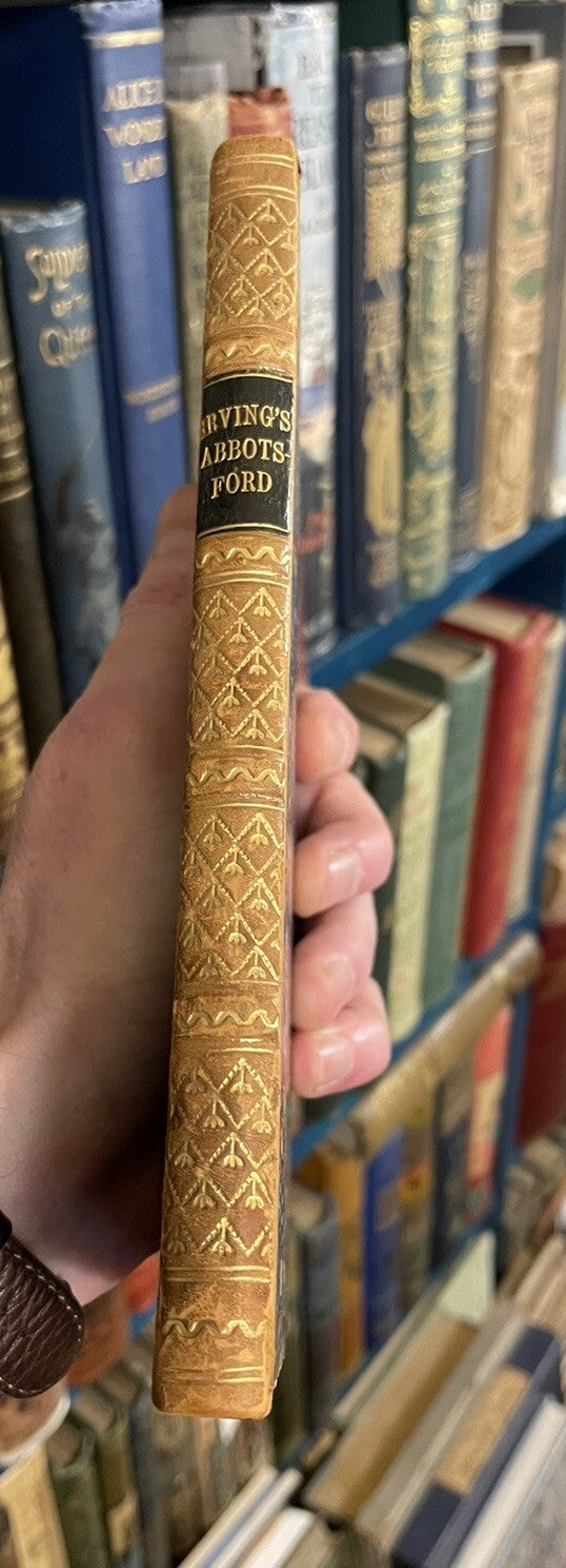 1850 Washington Irving : Abbotsford And Newstead Abbey : Half Leather Binding