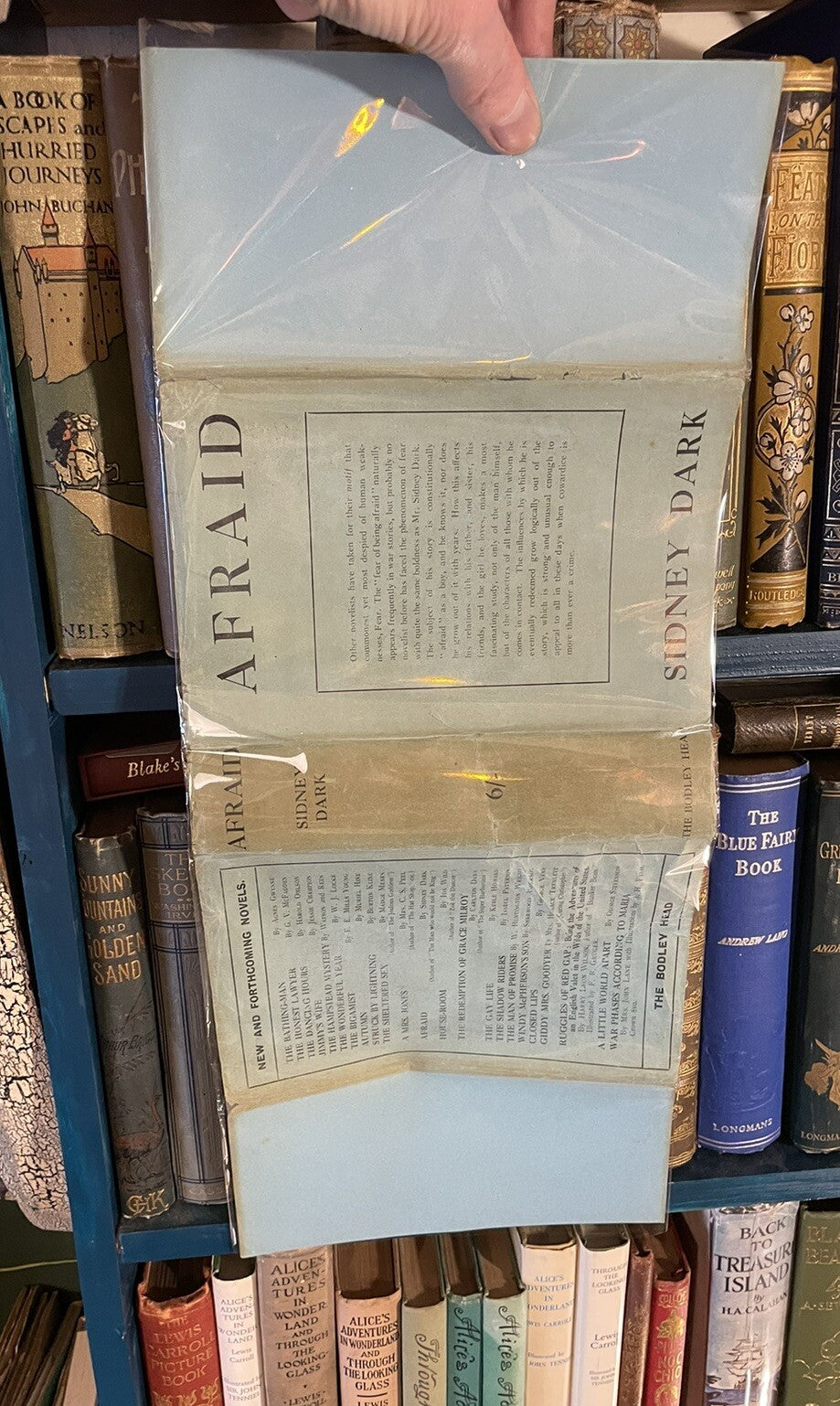 Afraid : Sidney Dark (Editor Church Times) Vintage 108 year-old Dust Jacket 1917