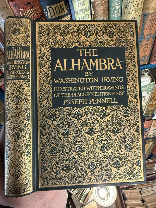 1896 Washington Irving : The Alhambra : Illustrated : Gilt Cloth Binding