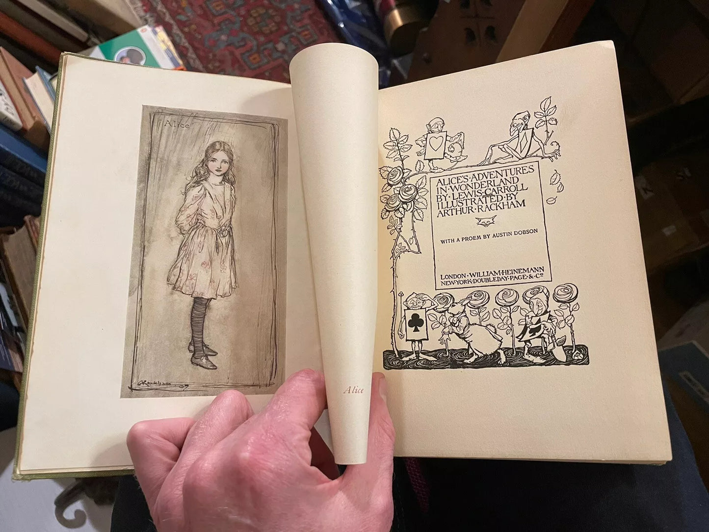 1907 Alice's Adventures in Wonderland : Arthur Rackham : Lewis Carroll 1st