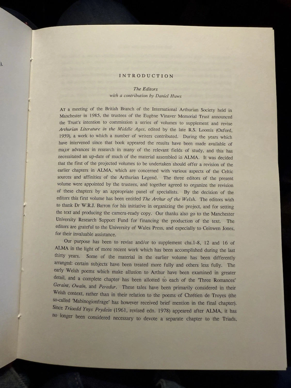 Arthurian: The Arthur of the Welsh by University Of Wales Press: HB: VGC