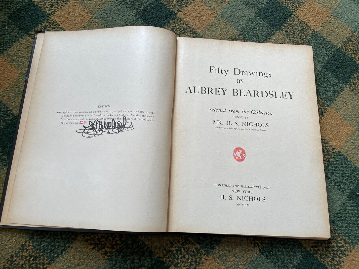 Fifty Drawings by Aubrey Beardsley Selected from the Collection Owned by Mr. H. S. Nichols : Ltd Edition 1920