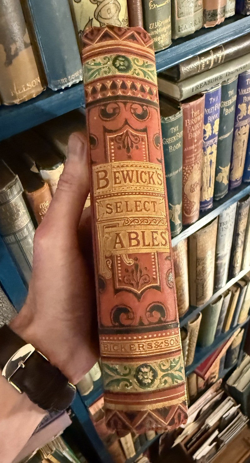 c1874 Bewick's Select Fables : Oliver Goldsmith : In Three Parts : Life of Aesop
