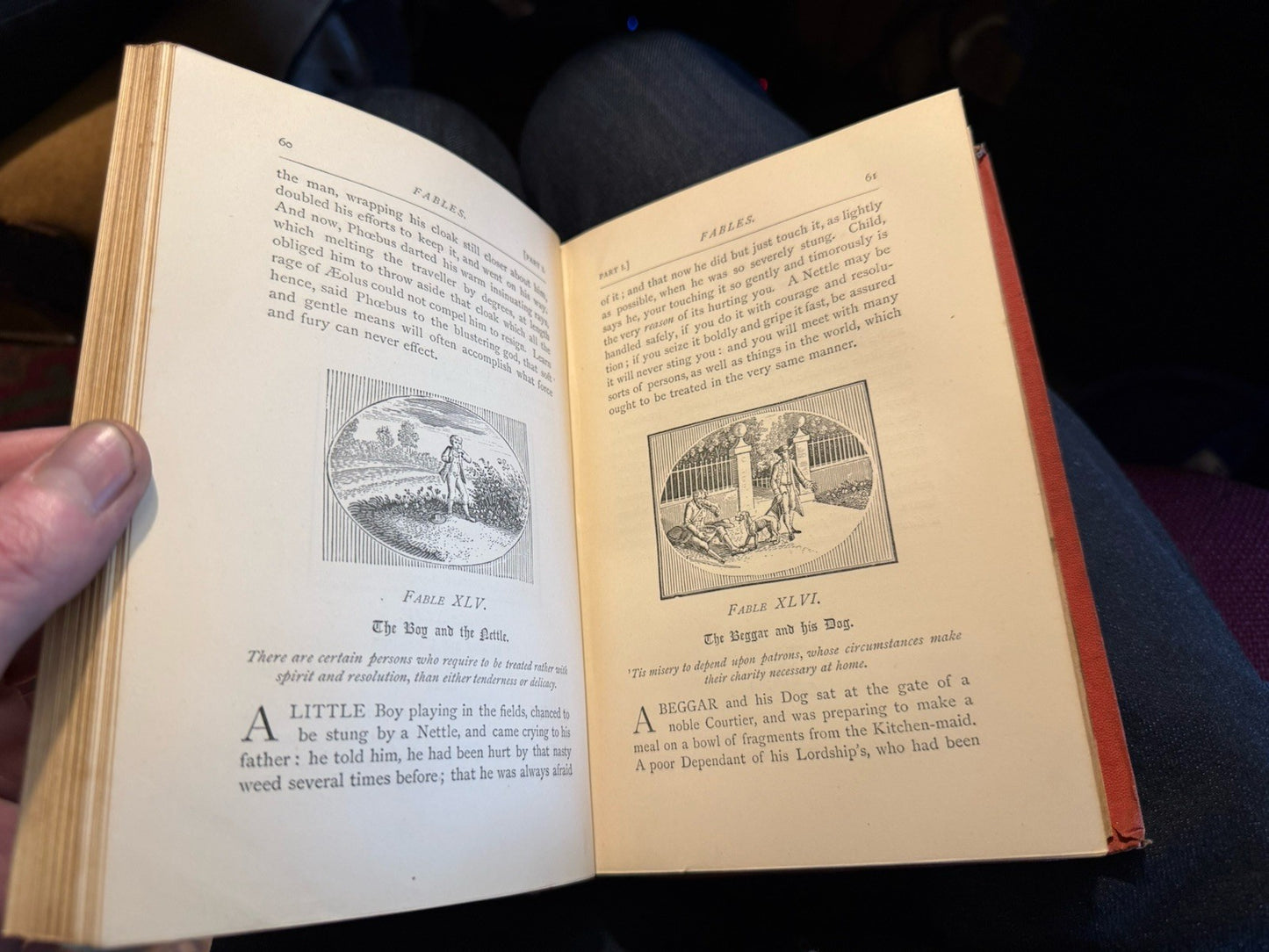 c1874 Bewick's Select Fables : Oliver Goldsmith : In Three Parts : Life of Aesop