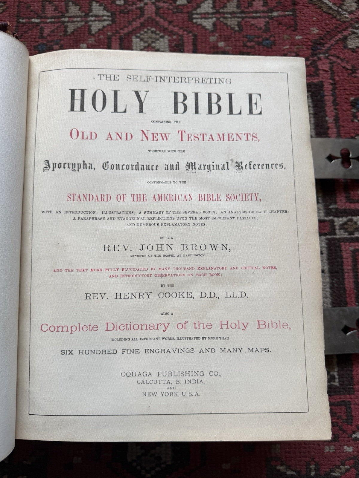 EXQUISITE Large Clasped HOLY BIBLE : Sculpted Boards : 16.4kg : 5.5 Inches Thick