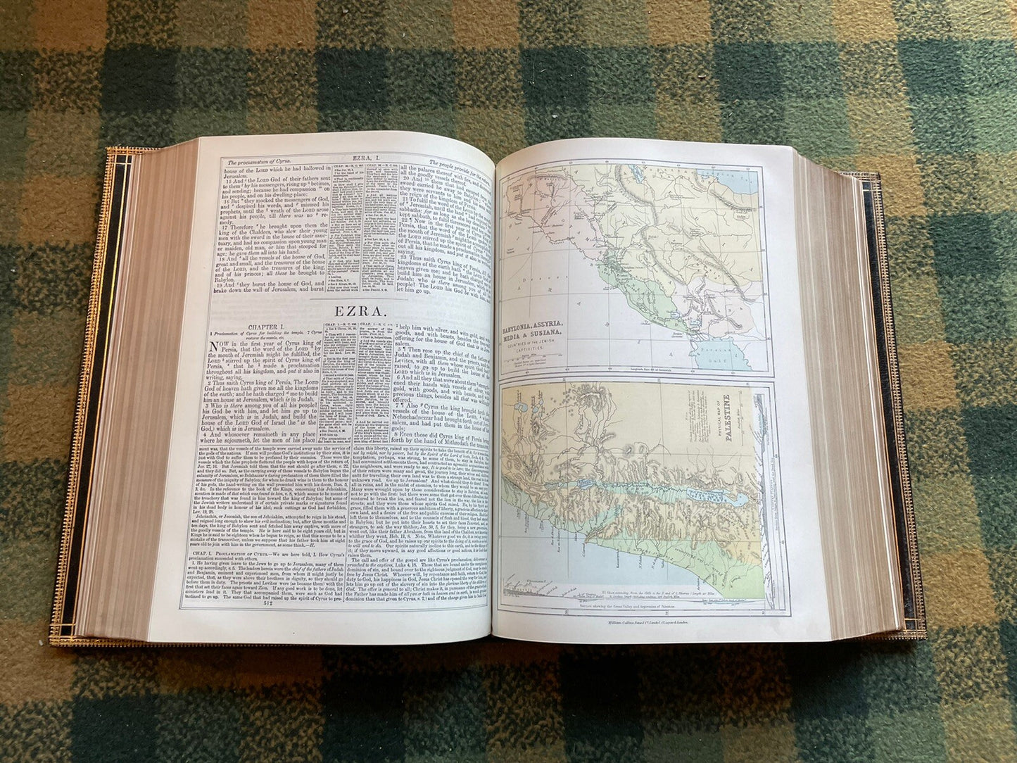 Large Victorian Holy Bible : Commentaries of Henry and Scott : A Very Fine Copy