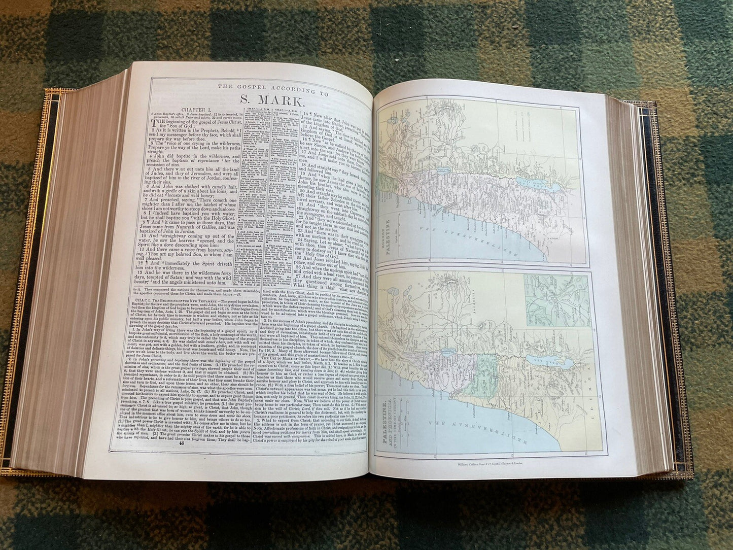 Large Victorian Holy Bible : Commentaries of Henry and Scott : A Very Fine Copy