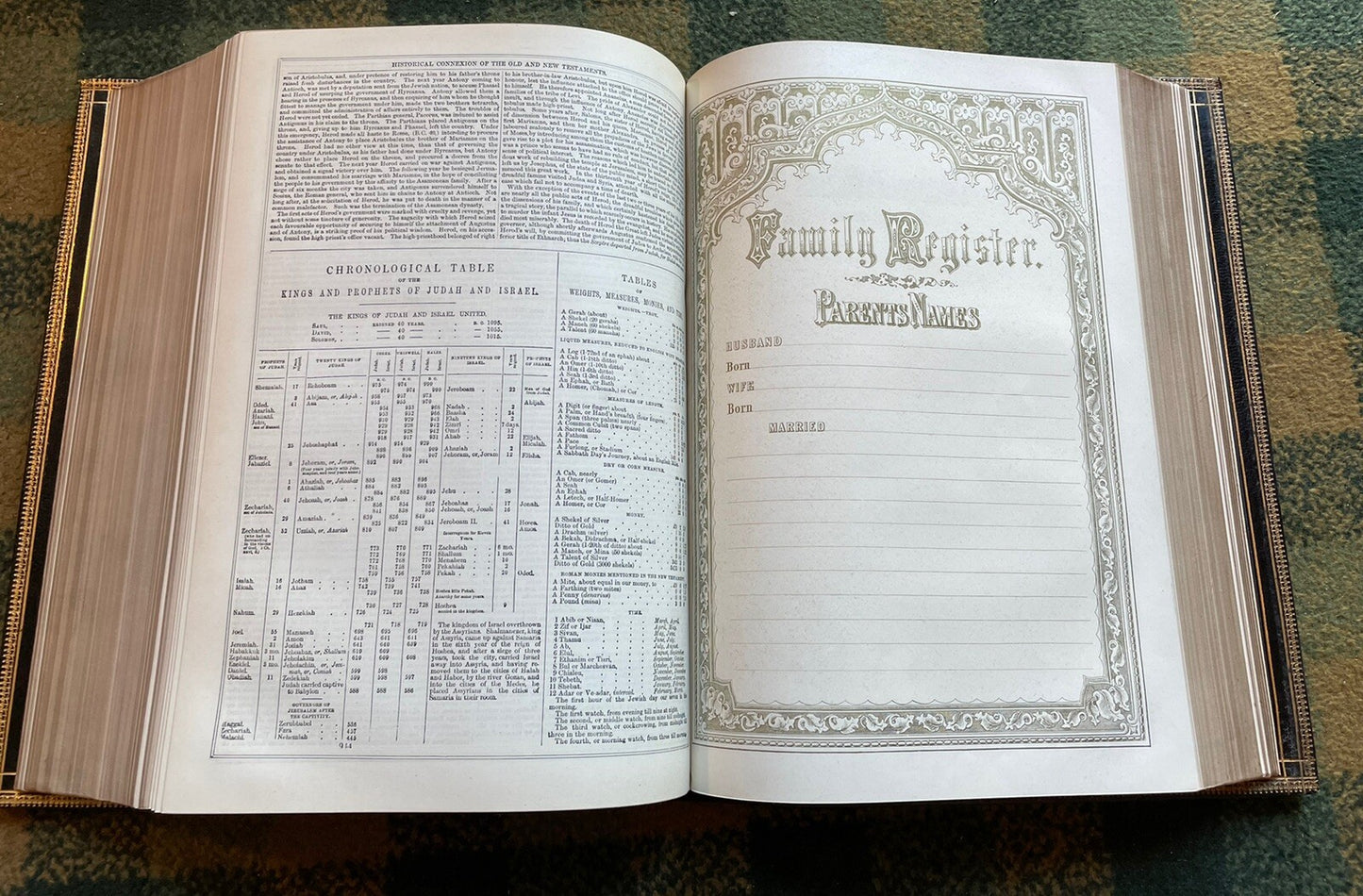 Large Victorian Holy Bible : Commentaries of Henry and Scott : A Very Fine Copy