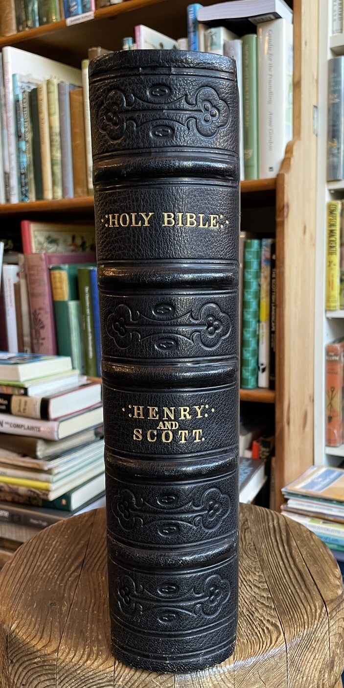 Large Victorian Holy Bible : Commentaries of Henry and Scott : A Very Fine Copy