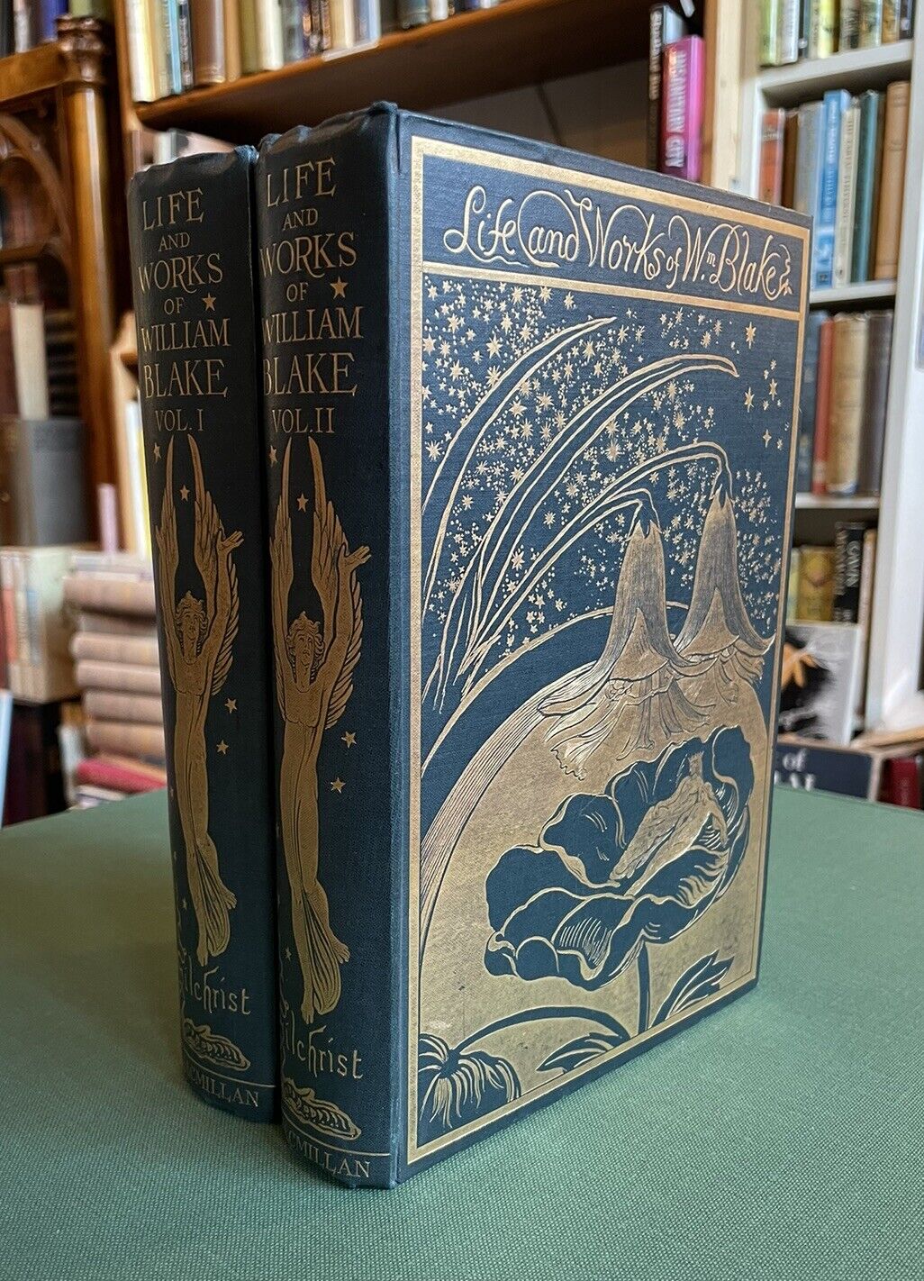 1880 Life of William Blake (2 Vols) Alexander Gilchrist : Decorative Cloth