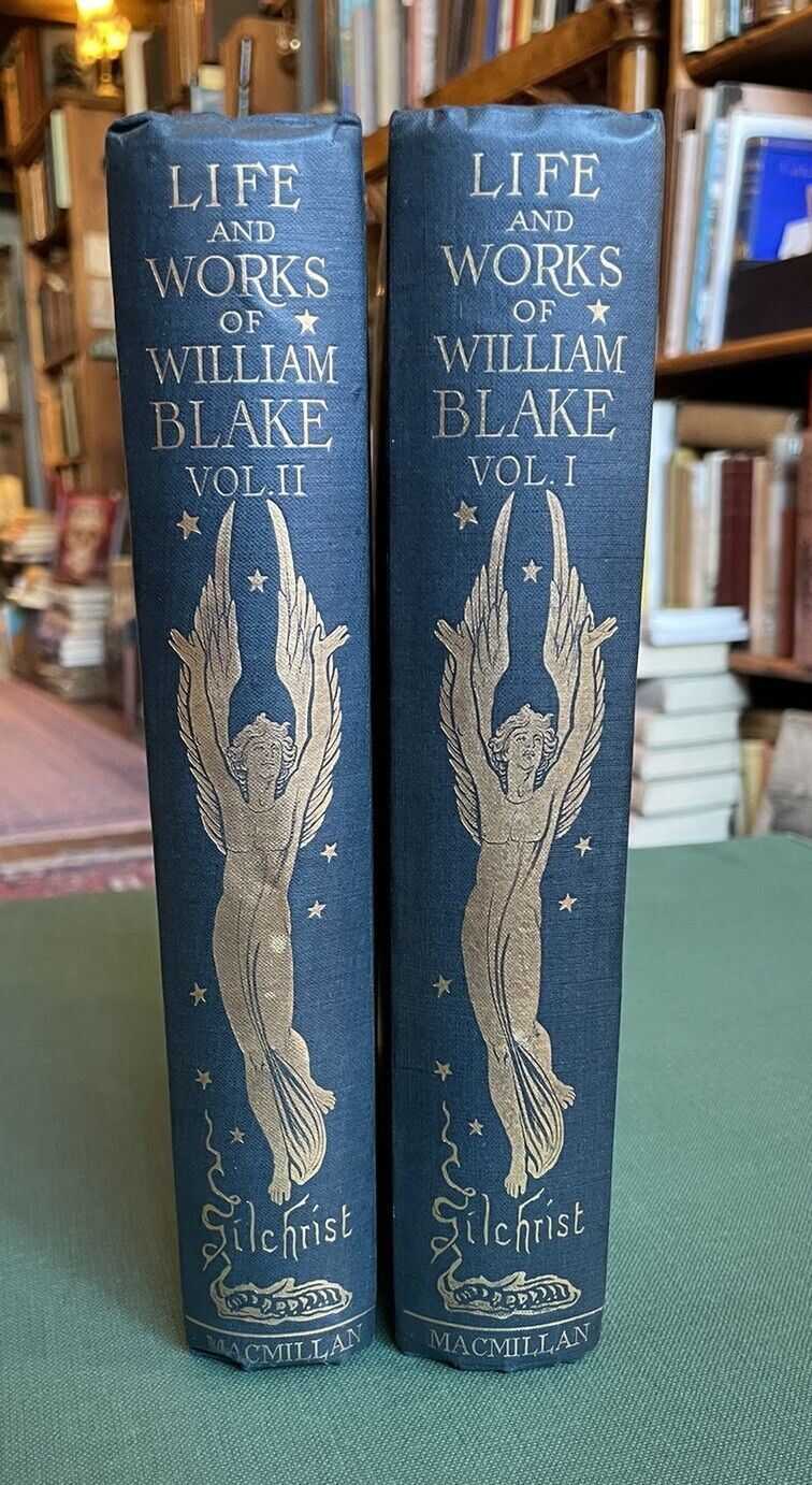 1880 Life of William Blake (2 Vols) Alexander Gilchrist : Decorative Cloth