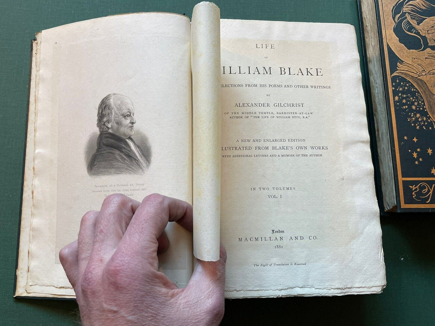 1880 Life of William Blake (2 Vols) Alexander Gilchrist : Decorative Cloth