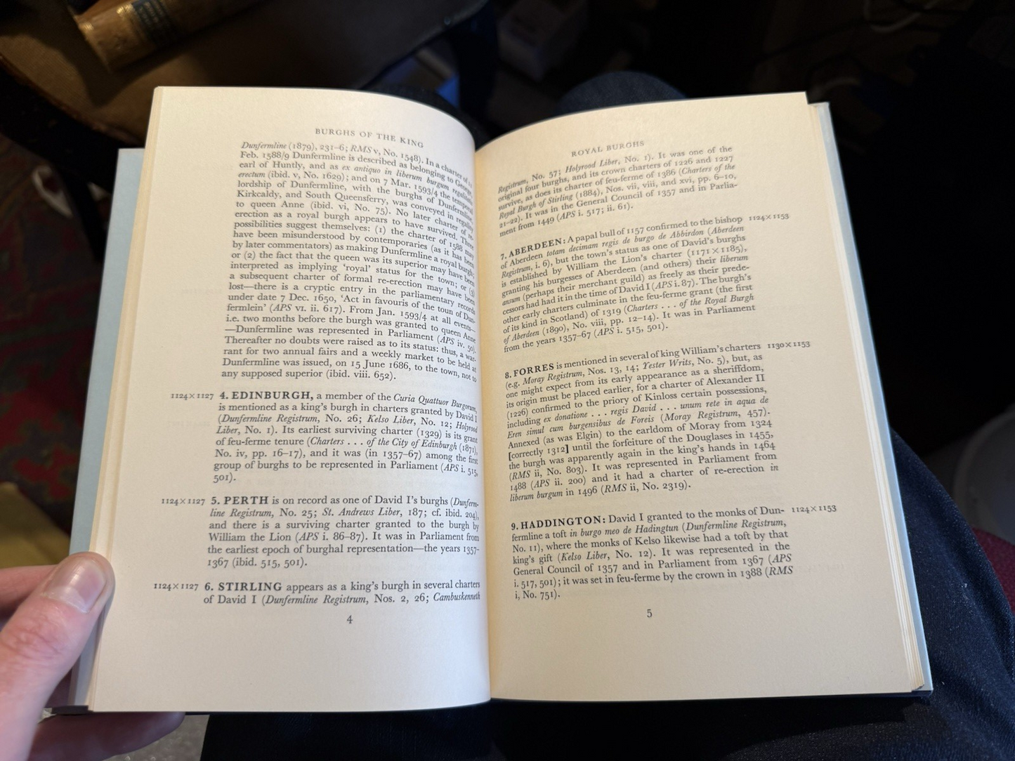 The Burghs of Scotland : A Critical List : George Smith Pryde 1965