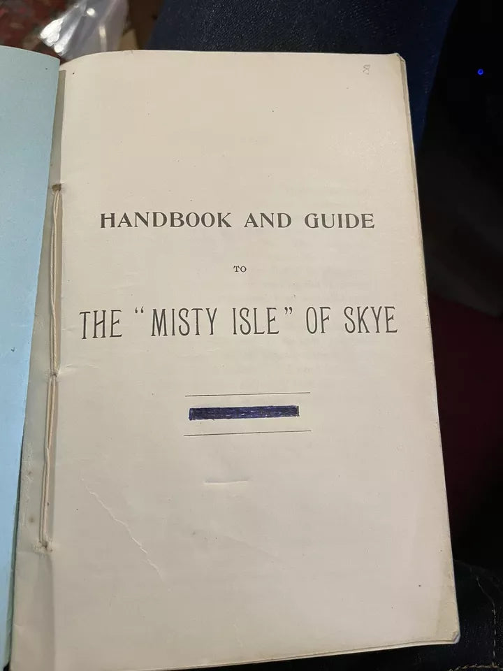 1921 The Misty Isle of Skye : Tourist Handbook and Guide : Scotland