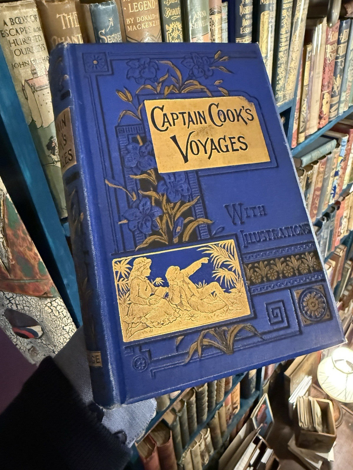 c1890 Captain Cook's Three Voyages Round the World : Lieutenant Charles R. Low