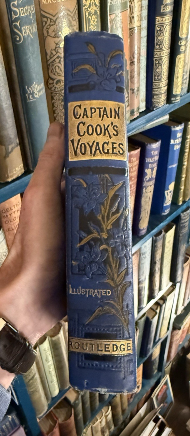 c1890 Captain Cook's Three Voyages Round the World : Lieutenant Charles R. Low