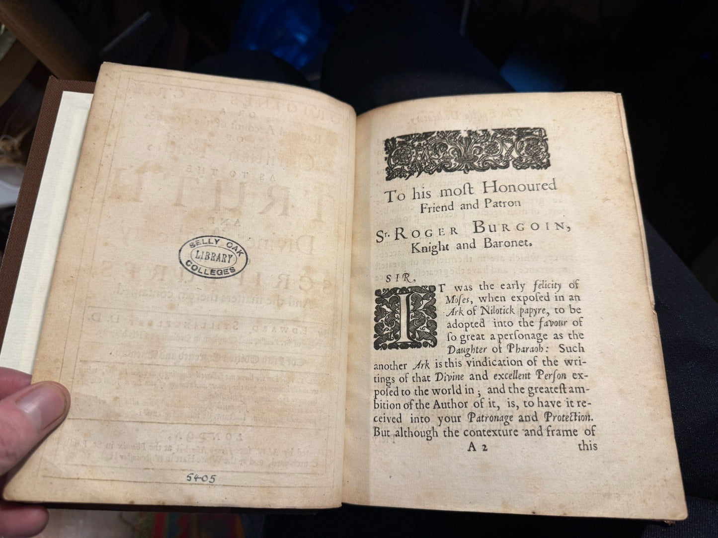 1680 Edward Stillingfleet's Origines Sacrae : Christian Faith : Scriptures