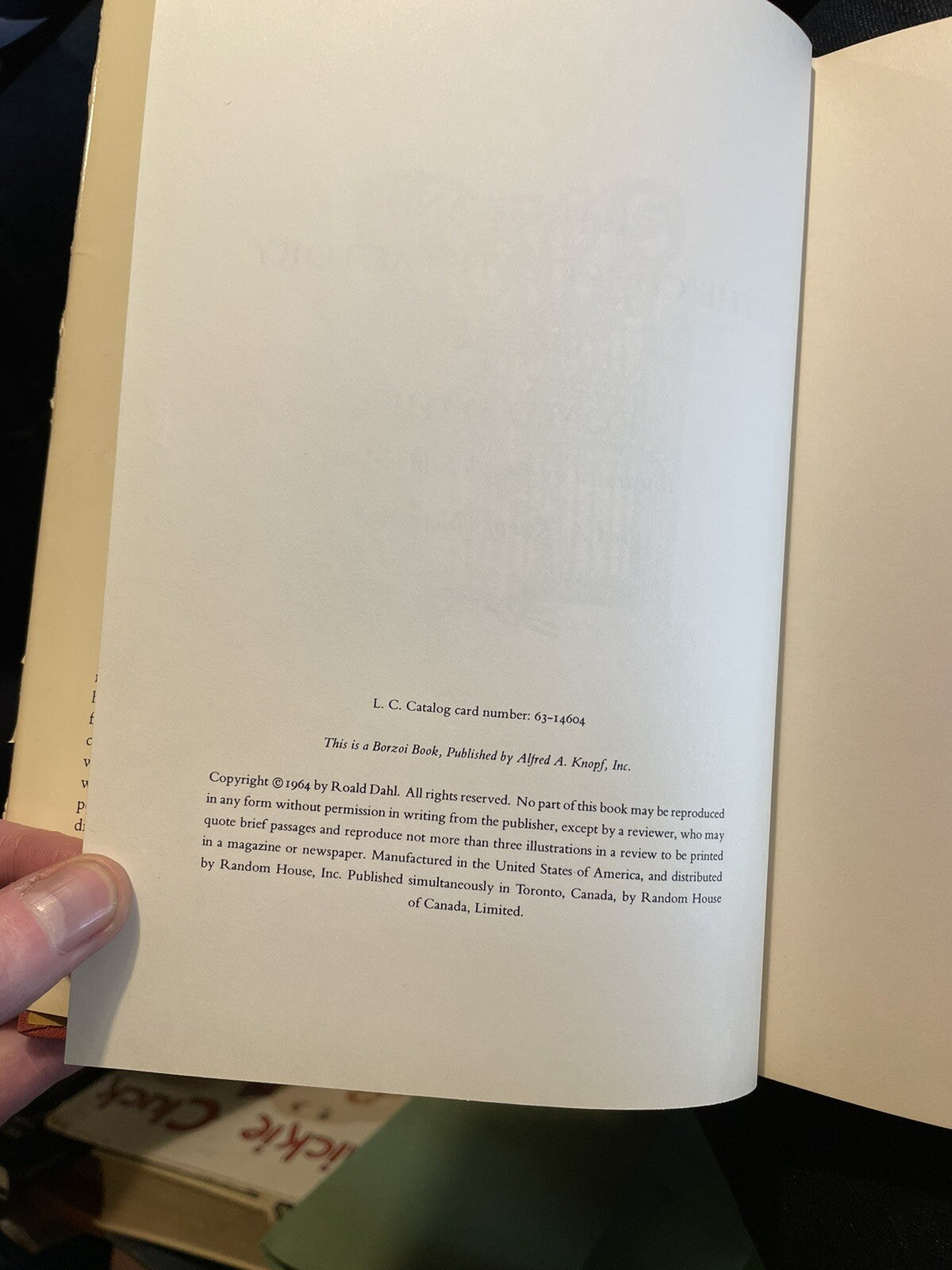 Roald Dahl : Charlie and the Chocolate Factory : 1st Ed, 2nd Issue 1964