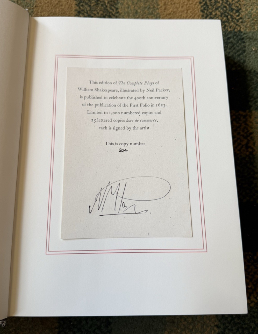 Folio Society : William Shakespeare Complete Plays : Signed Limited Edition 2023