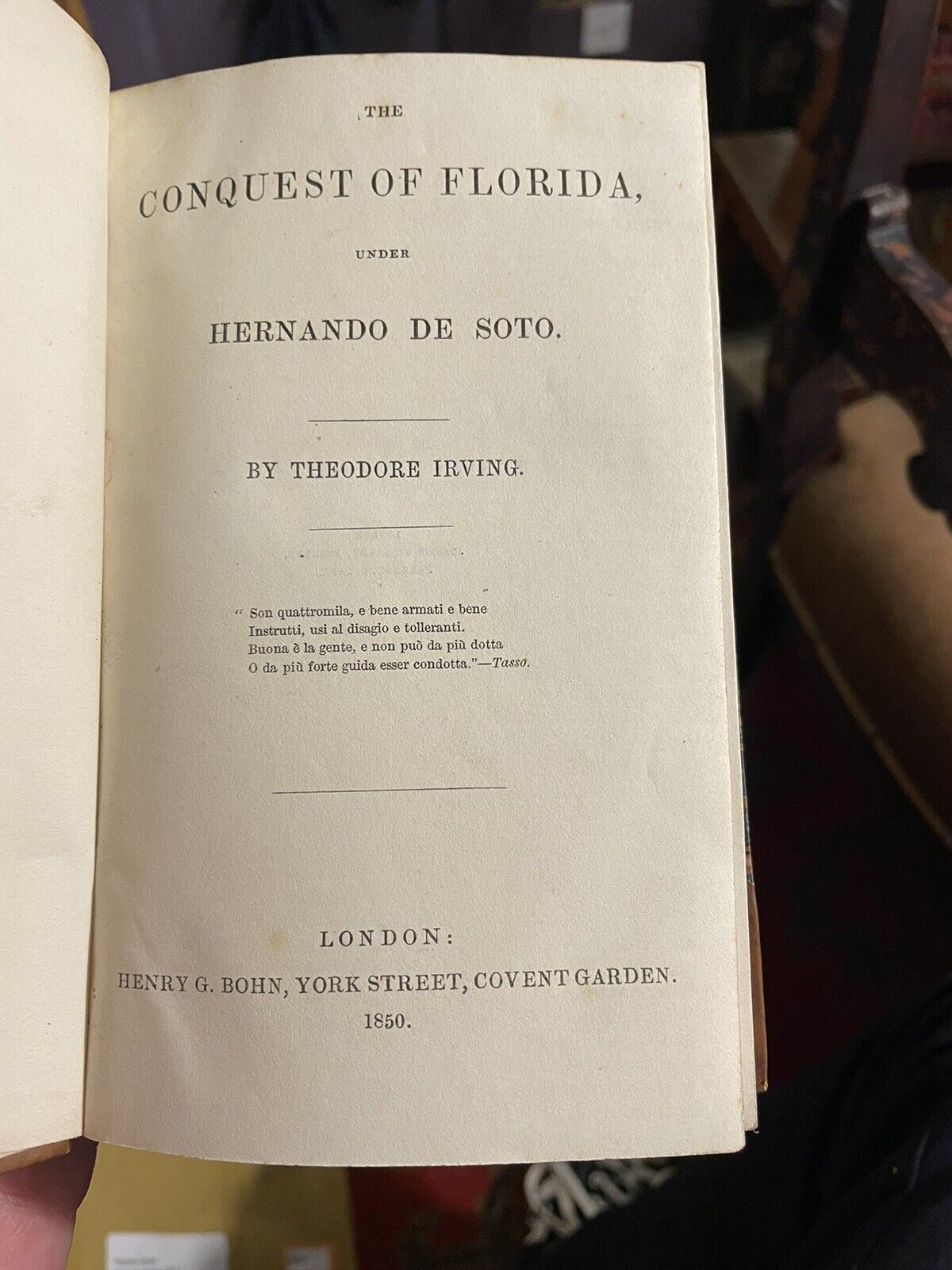 1850 Conquest of Florida under Hernando de Soto : Theodore Irving