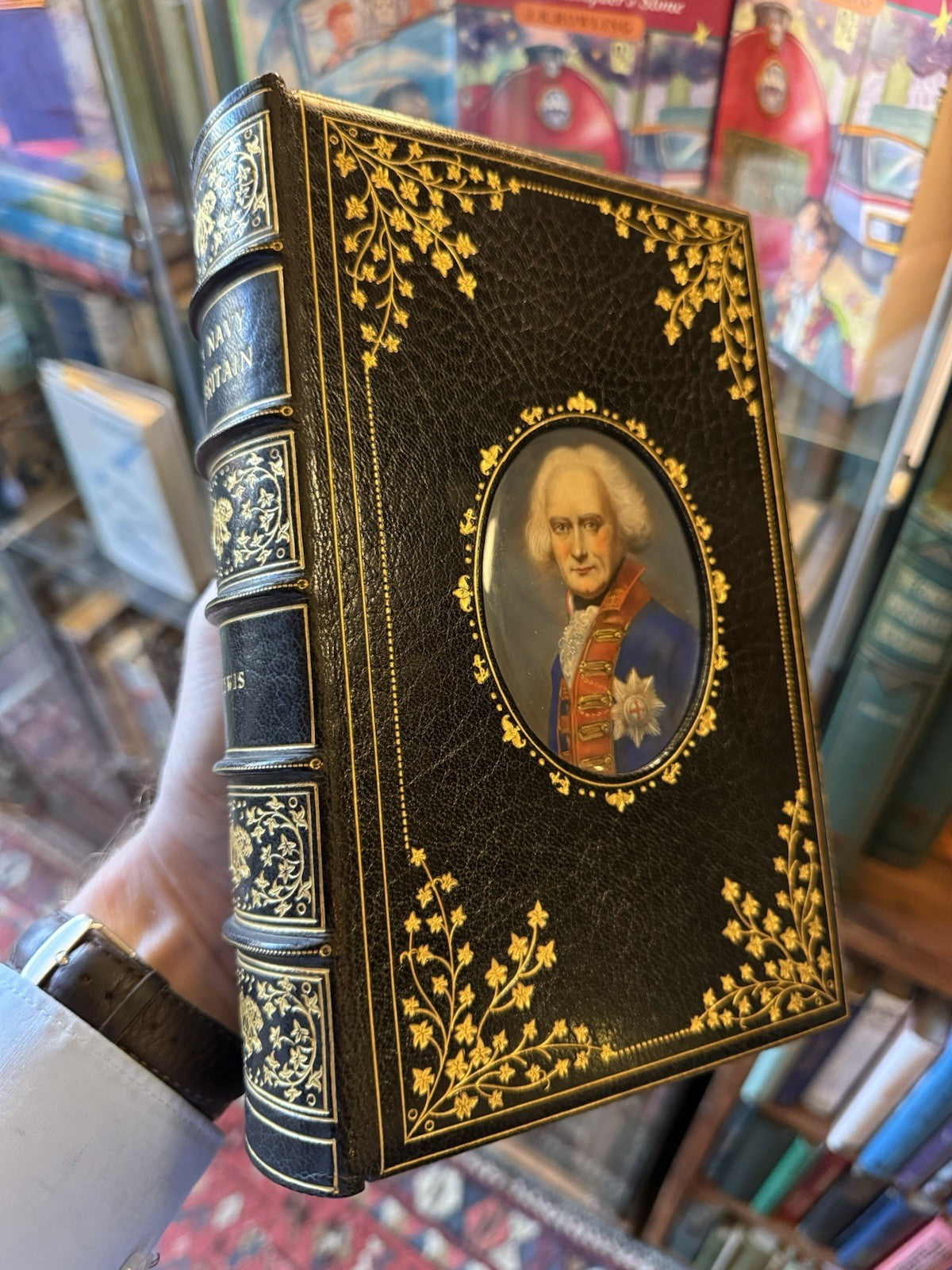 Cosway-Style Fine Binding : Lewis, The Navy of Britain : Foyle's Copy