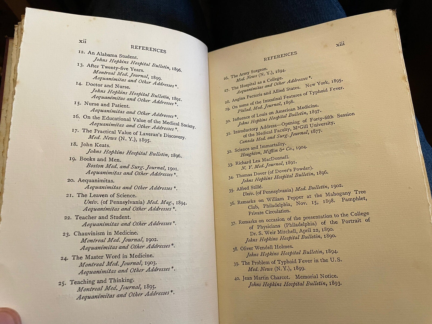 William Osler : Counsels and Ideals : Third Impression 1906