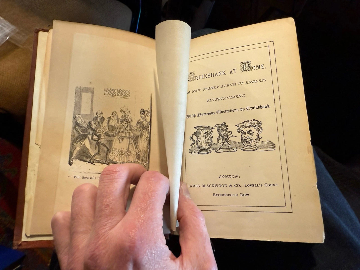 c1880s Cruikshank at Home : With Numerous Illustrations by Cruikshank