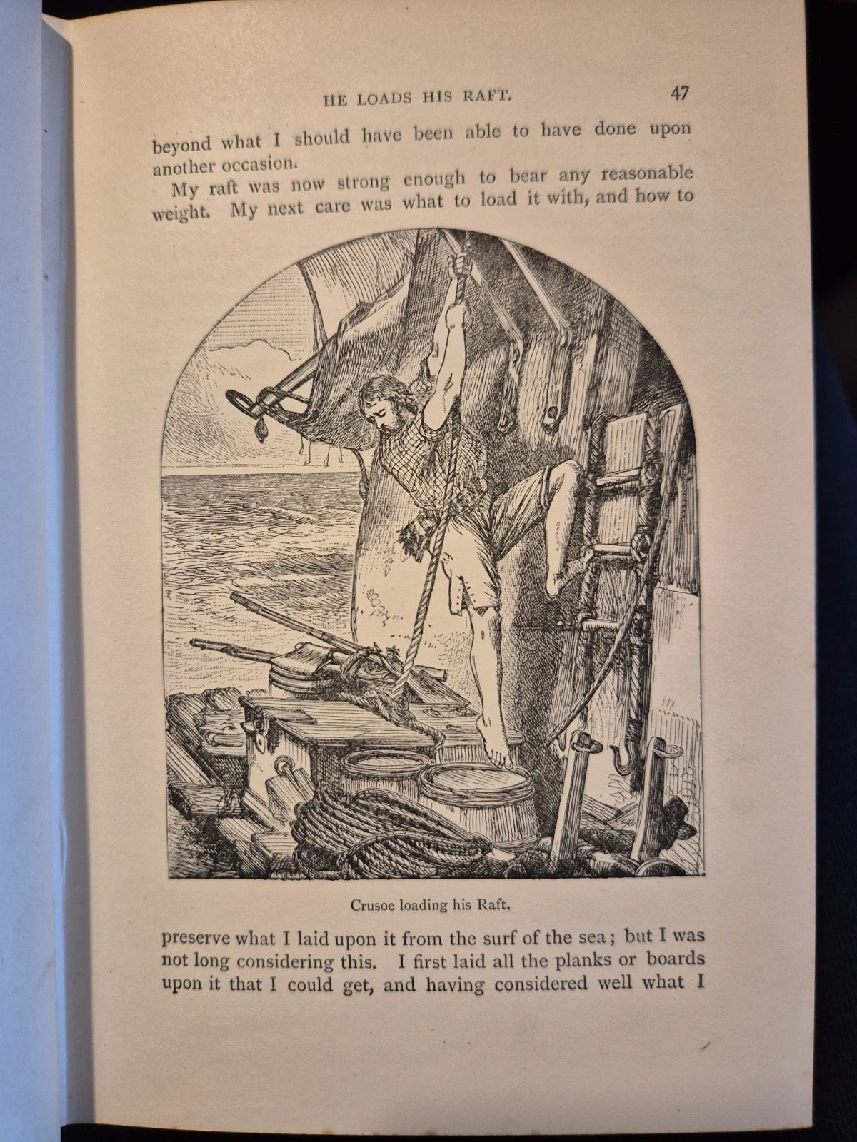 c1906 Adventures of Robinson Crusoe : Daniel De Foe : Illustrated
