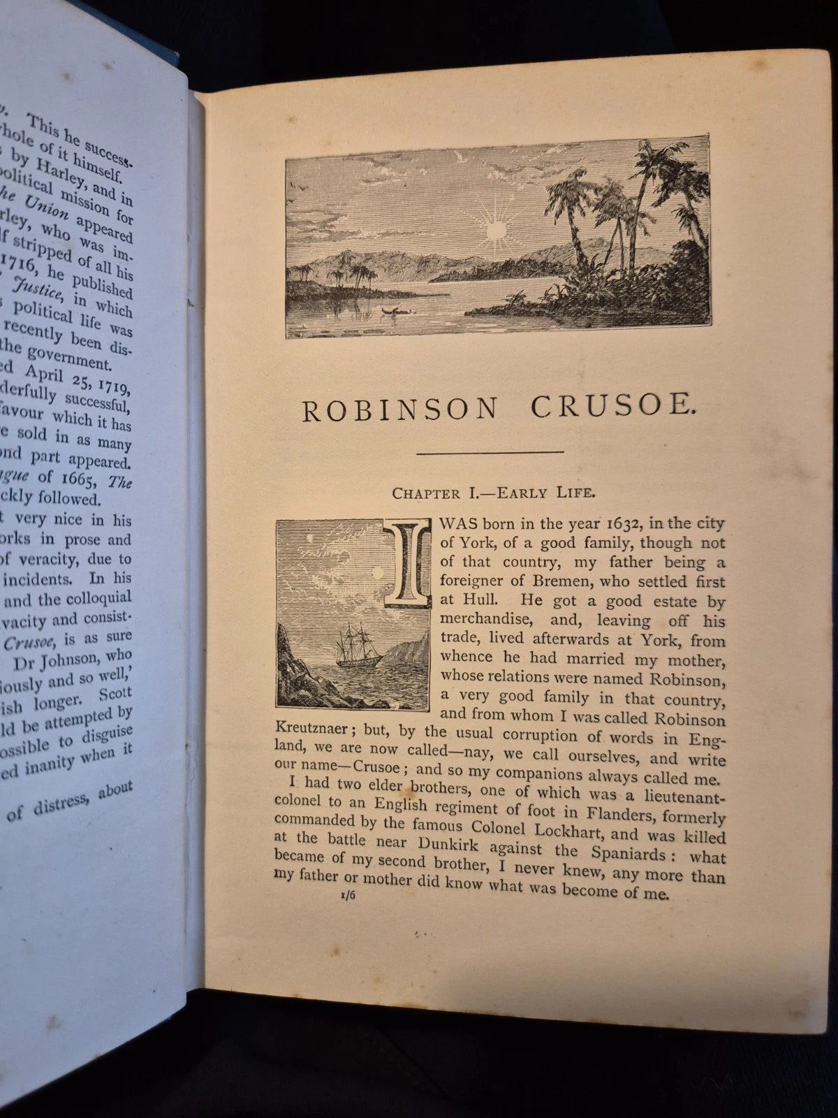 c1906 Adventures of Robinson Crusoe : Daniel De Foe : Illustrated