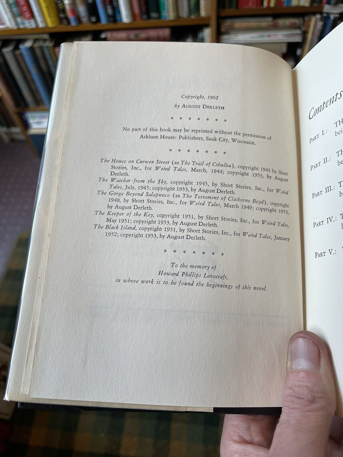August Derleth : The Trail of Cthulhu : Arkham House : 1st/1st 1962
